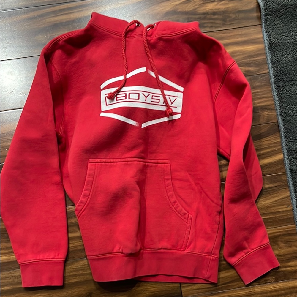 Red Hoodie for Men C Boys TV